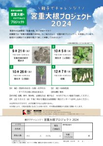 親子でチャレンジ！宮重大根プロジェクト2024 @ 図書館入口付近